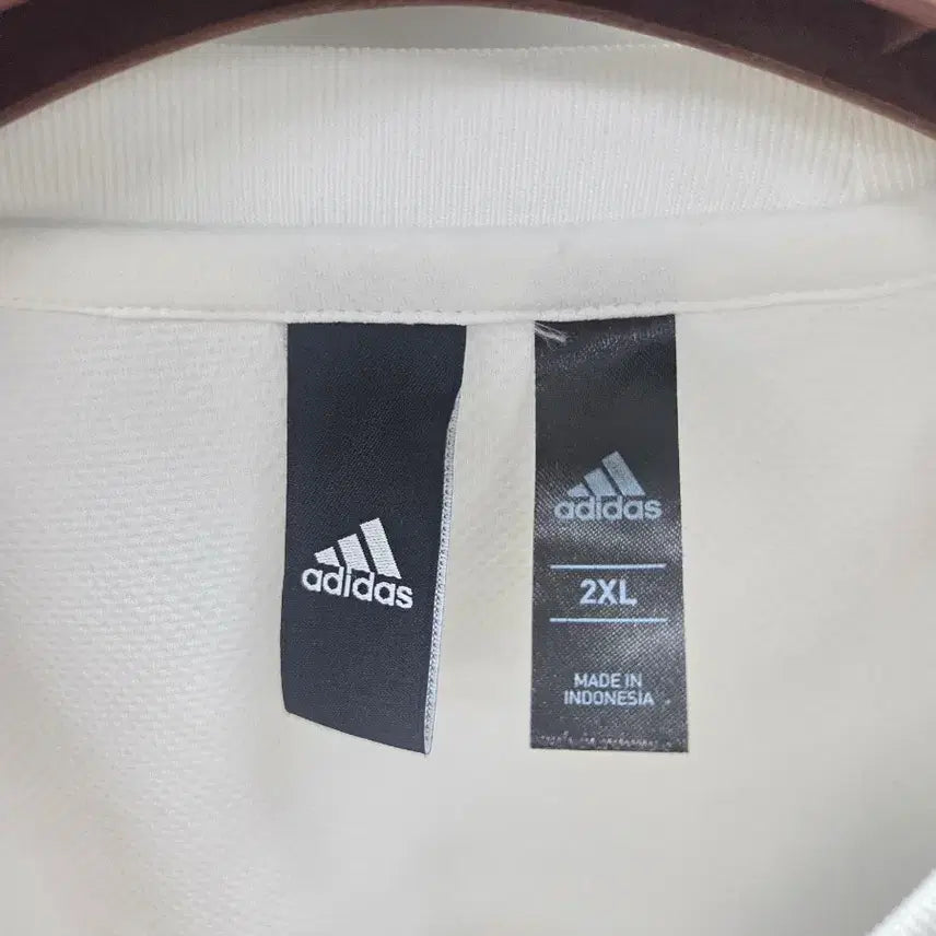 [BUNJANG] Adidas White Logo Long Sleeve T-Shirt / 아디다스 흰색 로고 긴팔 티셔츠