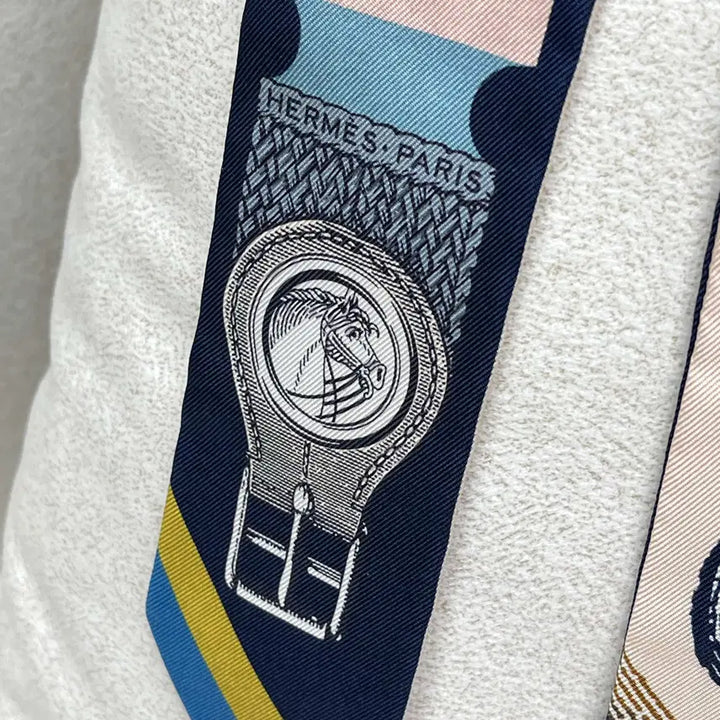 [BUNJANG] Hermès Enveloppe Poétique Twilly Scarf Marine/Rose H064288 / 새상품] 에르메스 앵벙떼르 포에티크 트윌리 마린/로즈 H064288
