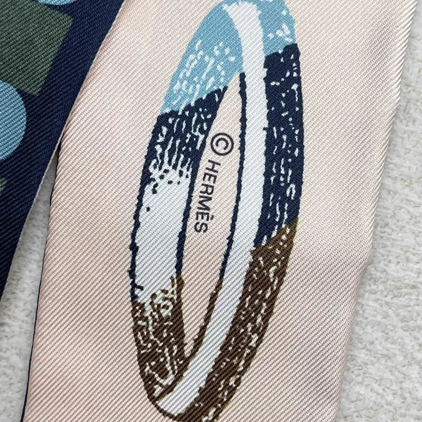 [BUNJANG] Hermès Enveloppe Poétique Twilly Scarf Marine/Rose H064288 / 새상품] 에르메스 앵벙떼르 포에티크 트윌리 마린/로즈 H064288