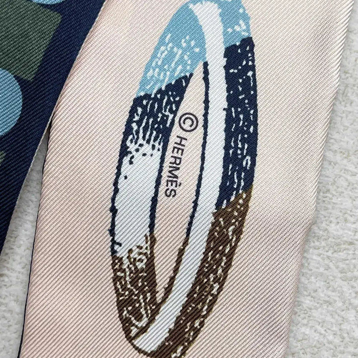 [BUNJANG] Hermès Enveloppe Poétique Twilly Scarf Marine/Rose H064288 / 새상품] 에르메스 앵벙떼르 포에티크 트윌리 마린/로즈 H064288