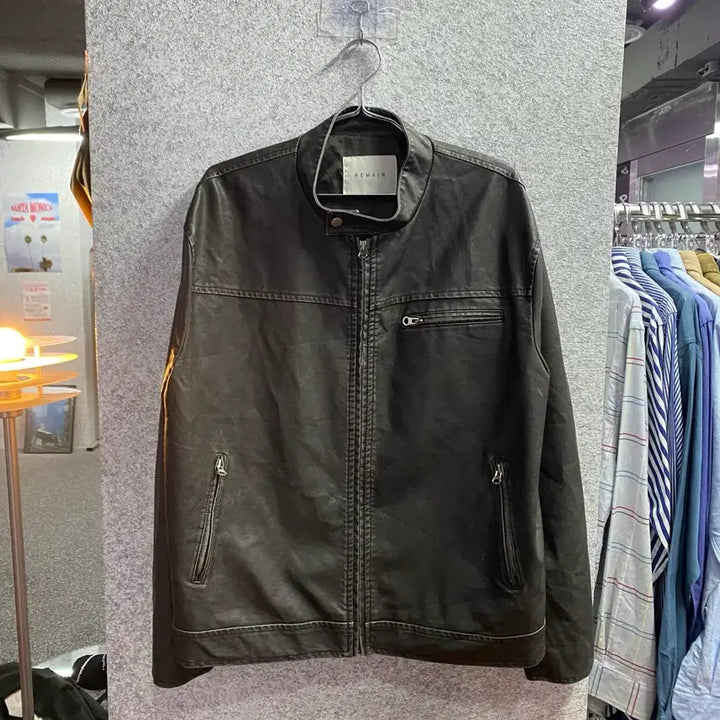 [BUNJANG] REMAIN Single Rider Leather Jacket / REMAIN 싱글라이더 레더 가죽자켓 B4692