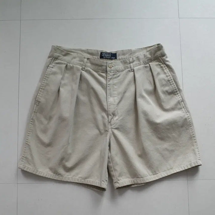 [BUNJANG] Polo Ralph Lauren 90s Authentic Twotuck Chino Shorts 36 / 90s 폴로 랄프로렌 어센틱 사각탭 투턱 치노쇼츠 36