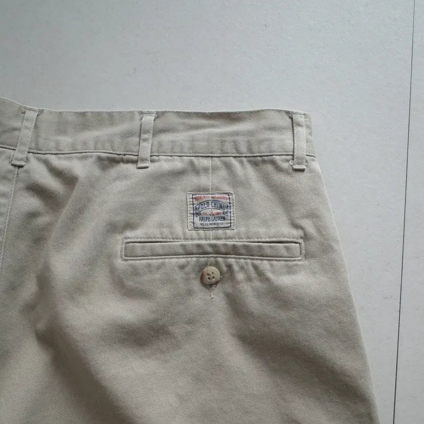 [BUNJANG] Polo Ralph Lauren 90s Authentic Twotuck Chino Shorts 36 / 90s 폴로 랄프로렌 어센틱 사각탭 투턱 치노쇼츠 36