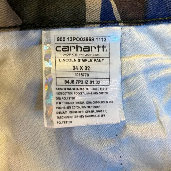 [BUNJANG] Carhartt Authentic Camo Cargo Pants / 칼하트 정품 카모팬츠