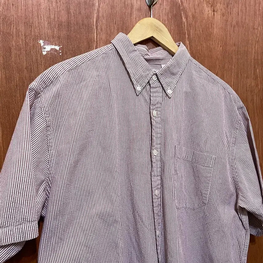 [BUNJANG] L.L.Bean Striped Short Sleeve Shirt (L) / (L) L.L.Bean 엘엘빈 스트라이프 반팔 셔츠