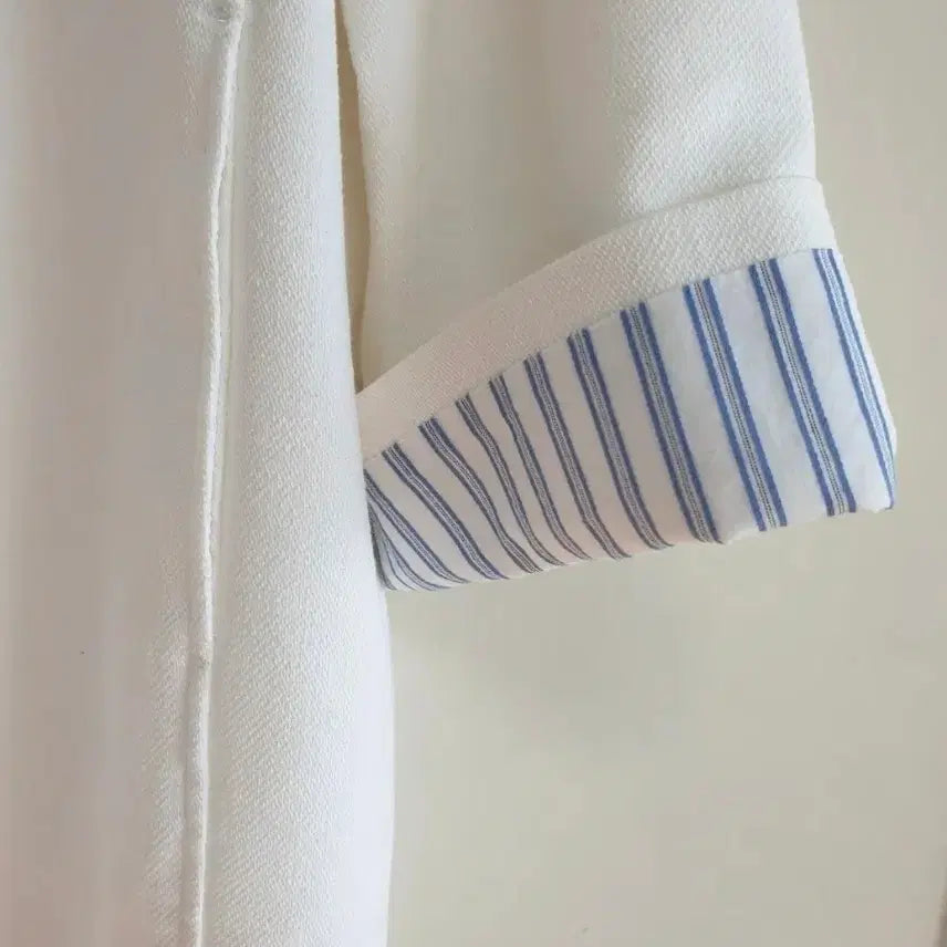 [BUNJANG] ZOOC White Stripe Lined Jacket / 주크ZOOC~화이트 스트라이프 안감 자켓