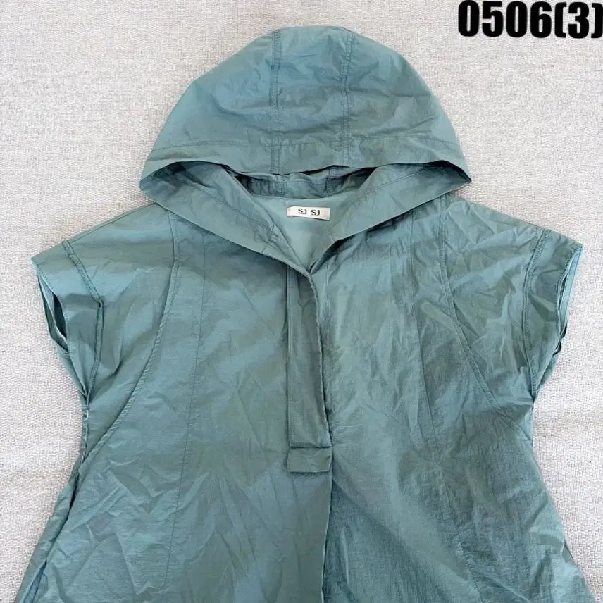 [SOLD OUT] SJSJ 후드 반팔 롱 원피스 민트 0506(3)