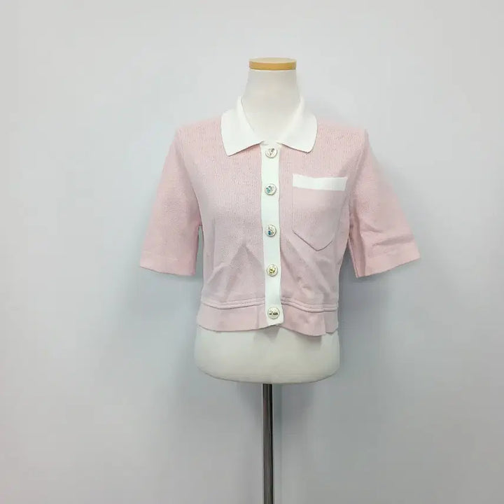 [BUNJANG] Casual Cropped Tweed Short Sleeve Cardigan / 캐주얼 크롭 트위드 반팔 가디건 44