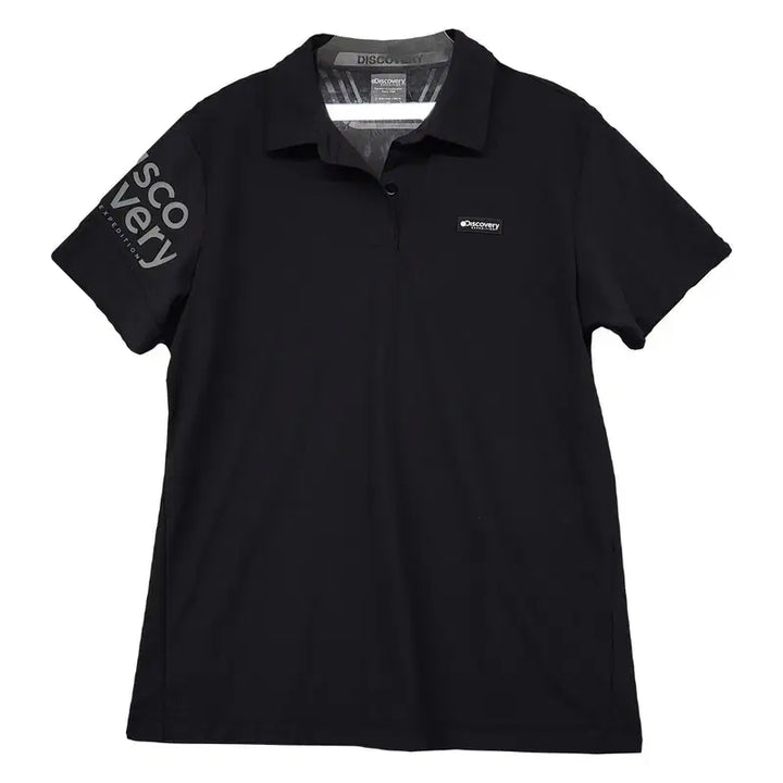 [BUNJANG] Discovery Expedition Black Polyester Short Sleeve Polo Shirt / 디스커버리 블랙 트레이닝 반팔 카라티 95