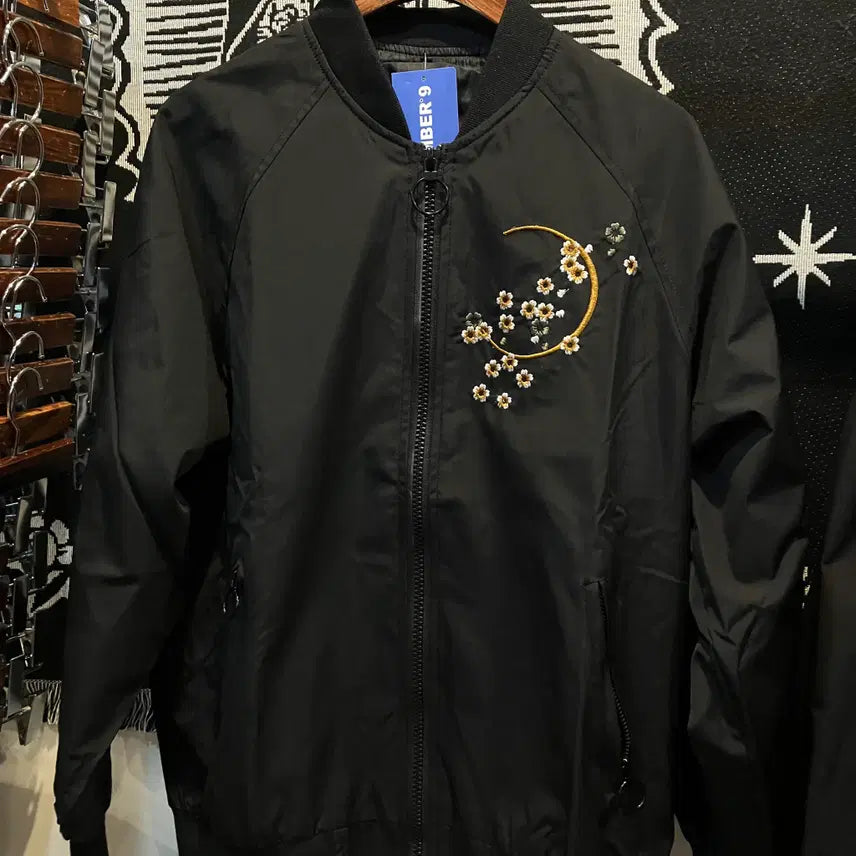 [BUNJANG] NO.9 Vintage Black Dragon Embroidered Sukajan Jacket XL / [NO.9] 빈티지 백룡 자수 스카쟌 블랙
