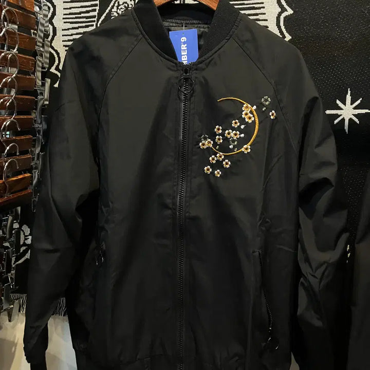 [BUNJANG] NO.9 Vintage Black Dragon Embroidered Sukajan Jacket XL / [NO.9] 빈티지 백룡 자수 스카쟌 블랙