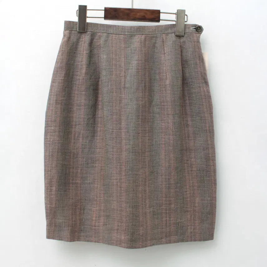 [BUNJANG] Vintage Check Pattern Midi Skirt / 일본 빈티지 체크 패턴 미디 스커트