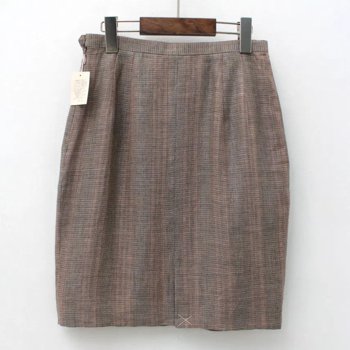 [BUNJANG] Vintage Check Pattern Midi Skirt / 일본 빈티지 체크 패턴 미디 스커트