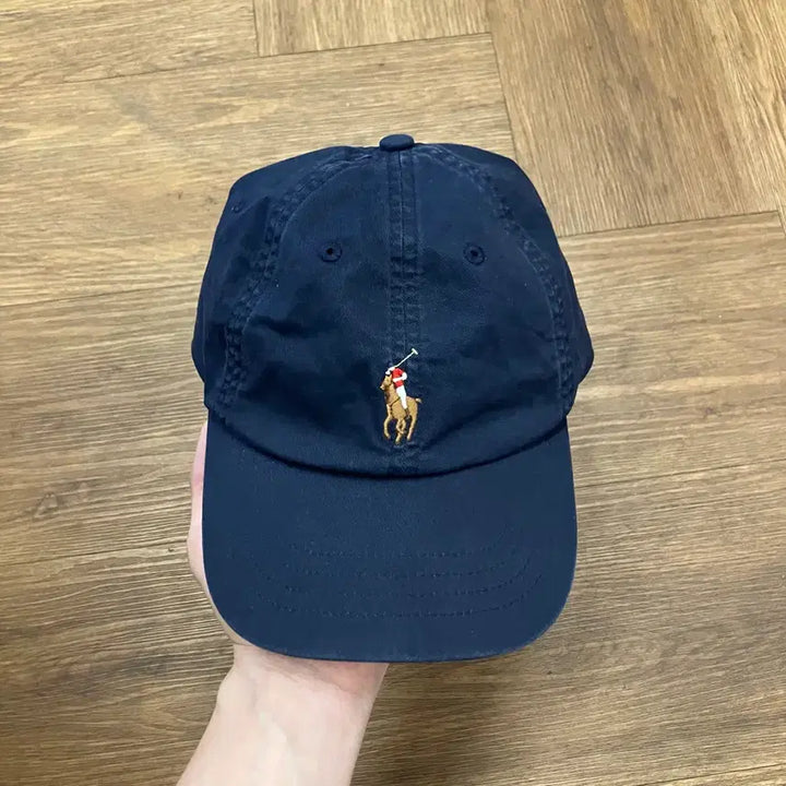 [BUNJANG] Polo Leather Strap Ball Cap Hat Navy / N2 폴로 가죽스트랩 볼캡 모자 네이비 큐알제품