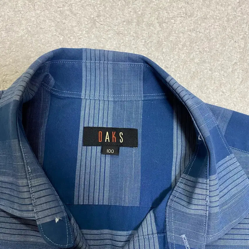 [BUNJANG] DAKS Blue Stripe Short Sleeve Shirt Size 100 / DAKS 닥스 블루 스트라이프 반팔 셔츠 100
