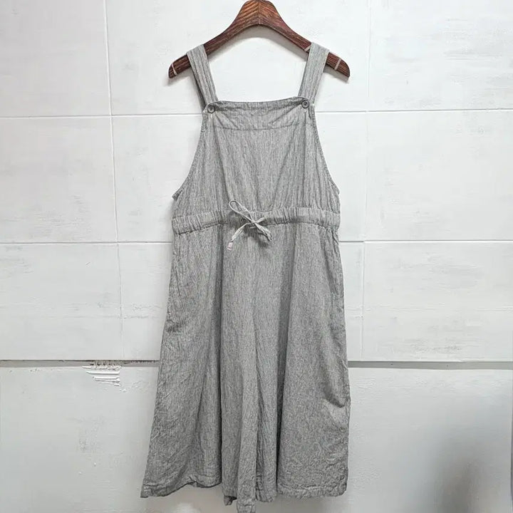 [BUNJANG] Pyumosso Striped Hickory Wide Overalls Pants L / Pyumosso 스트라이프 히코리 와이드 팬츠 멜빵바지 오버롤 L JPN