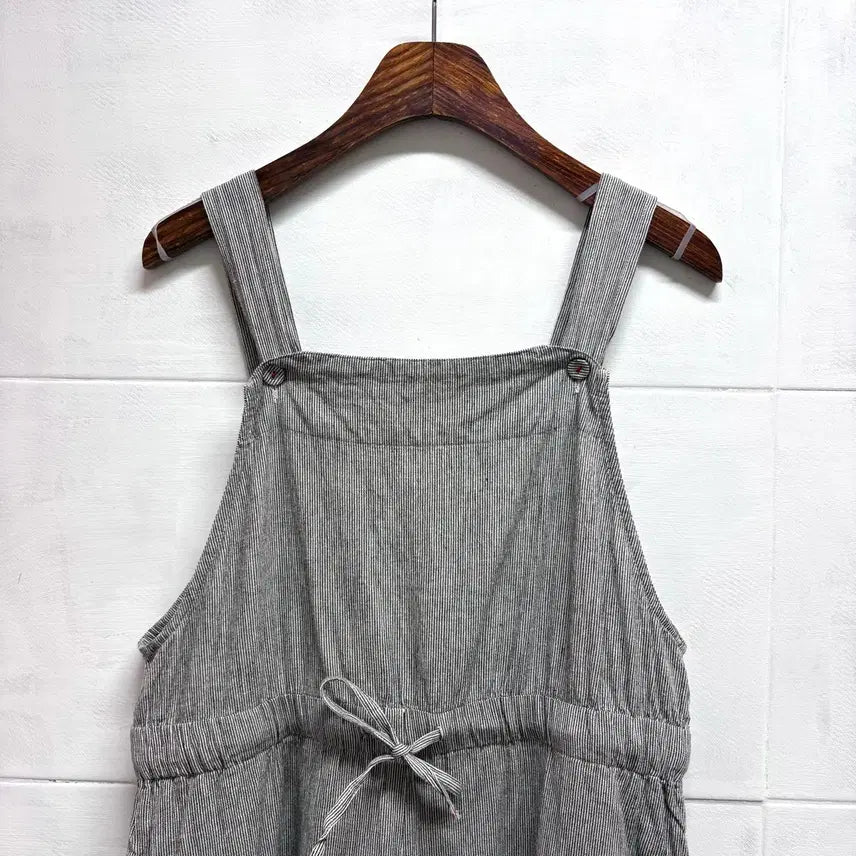 [BUNJANG] Pyumosso Striped Hickory Wide Overalls Pants L / Pyumosso 스트라이프 히코리 와이드 팬츠 멜빵바지 오버롤 L JPN