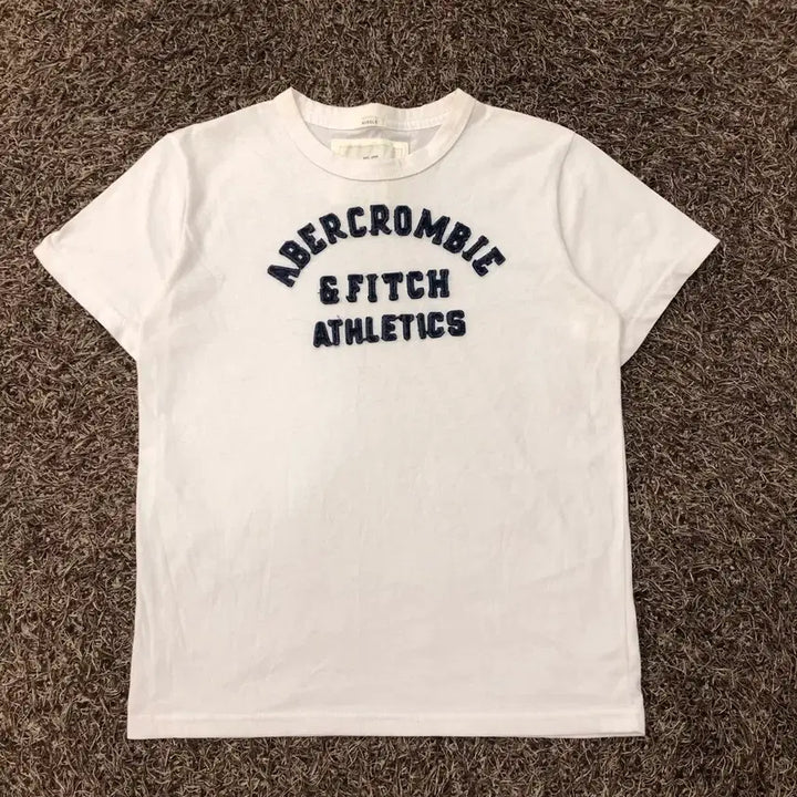 [BUNJANG] Abercrombie White Logo Short Sleeve T-Shirt / M 아베크롬비 화이트 로고 반팔 티셔츠