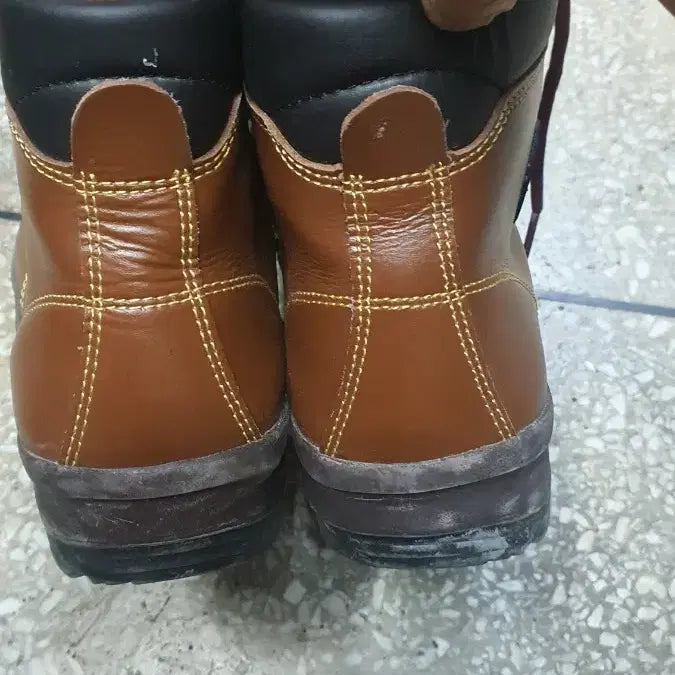 [BUNJANG] Brown Safety Work Boots / 갈색 안전화 작업화 워커 부츠
