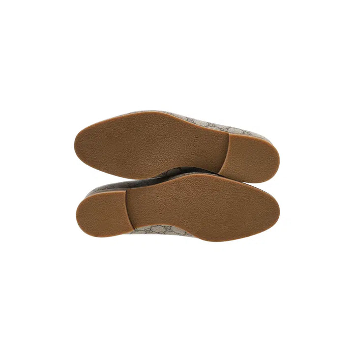 [BUNJANG] Gucci Horsebit Loafers Beige Ebony Supreme Canvas UK 7.5 / 구찌 로퍼 홀스빗 베이지 에보니 슈프림