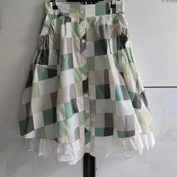 [BUNJANG] Button Banding Skirt / 단추 밴딩 스커트 FREE사이즈