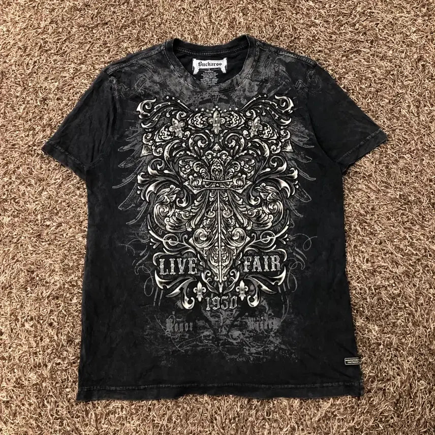 [BUNJANG] L.Buckeroo Y2K Oriental Punk Short Sleeve T-Shirt / L 버커루 Y2K 오리엔탈 펑크 반팔 티셔츠