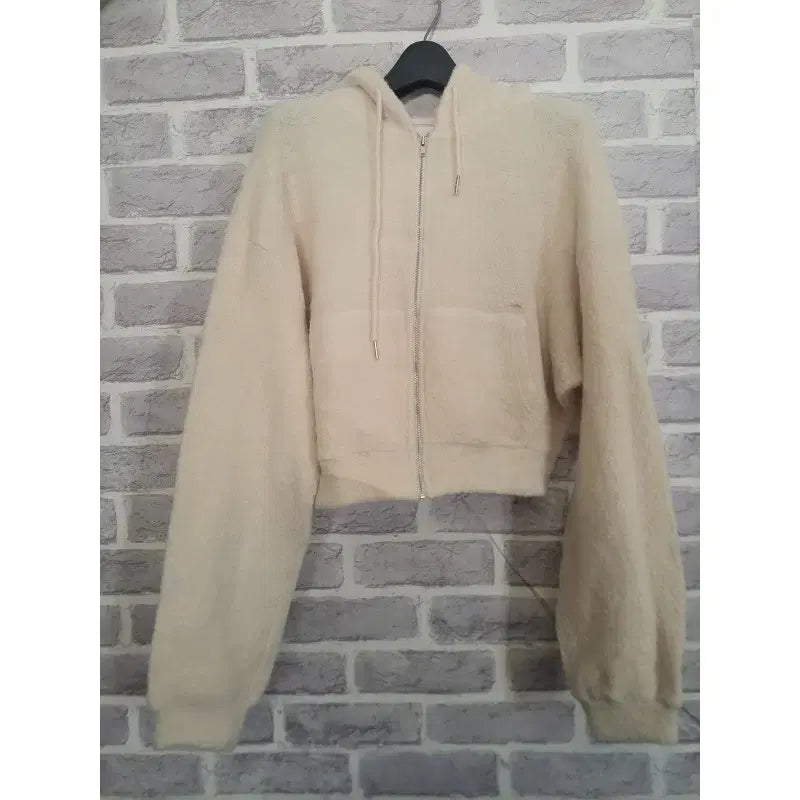 [BUNJANG] RVE Ivory Cropped Hooded Cardigan / RVE 아이보리 가오리 크롭후드가디건/알뜰한여우