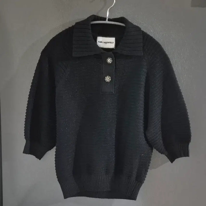 [BUNJANG] Karl Lagerfeld Black Knit Sweater / 칼라거펠트 블랙 니트