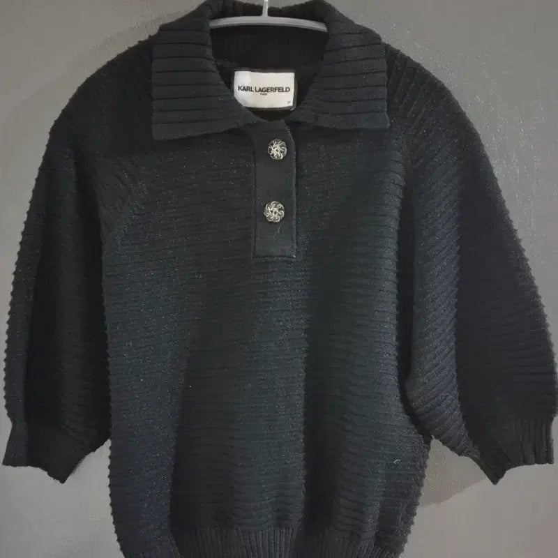 [BUNJANG] Karl Lagerfeld Black Knit Sweater / 칼라거펠트 블랙 니트