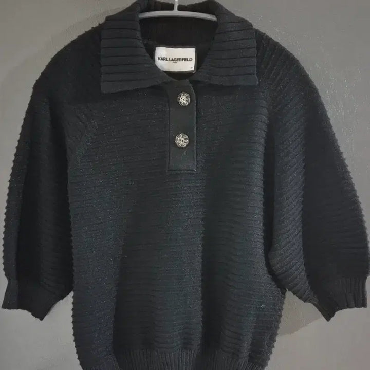 [BUNJANG] Karl Lagerfeld Black Knit Sweater / 칼라거펠트 블랙 니트