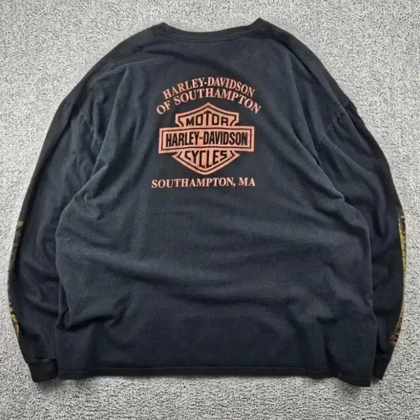 [BUNJANG] Harley-Davidson Massachusetts Southampton Long Sleeve T-Shirt 4XL / [4XL] 할리데이비슨 매사추세츠 사우스햄튼 롱 슬리브