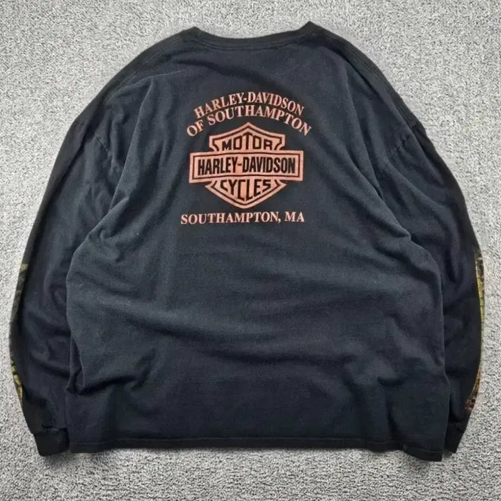 [BUNJANG] Harley-Davidson Massachusetts Southampton Long Sleeve T-Shirt 4XL / [4XL] 할리데이비슨 매사추세츠 사우스햄튼 롱 슬리브