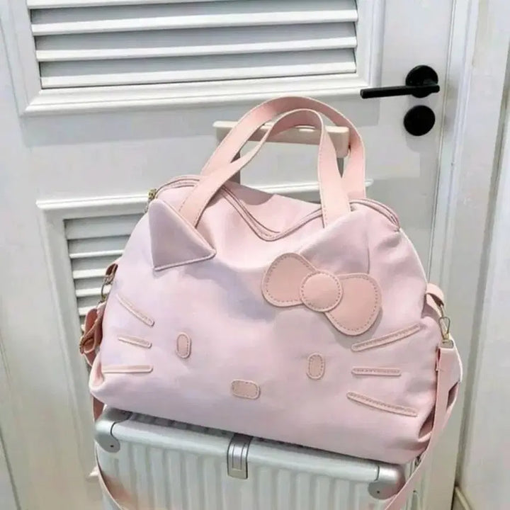 [BUNJANG] Hello Kitty Pink Tote Bag / Shoulder Bag / 헬로키티 핑크색 토트백 겸 숄더백