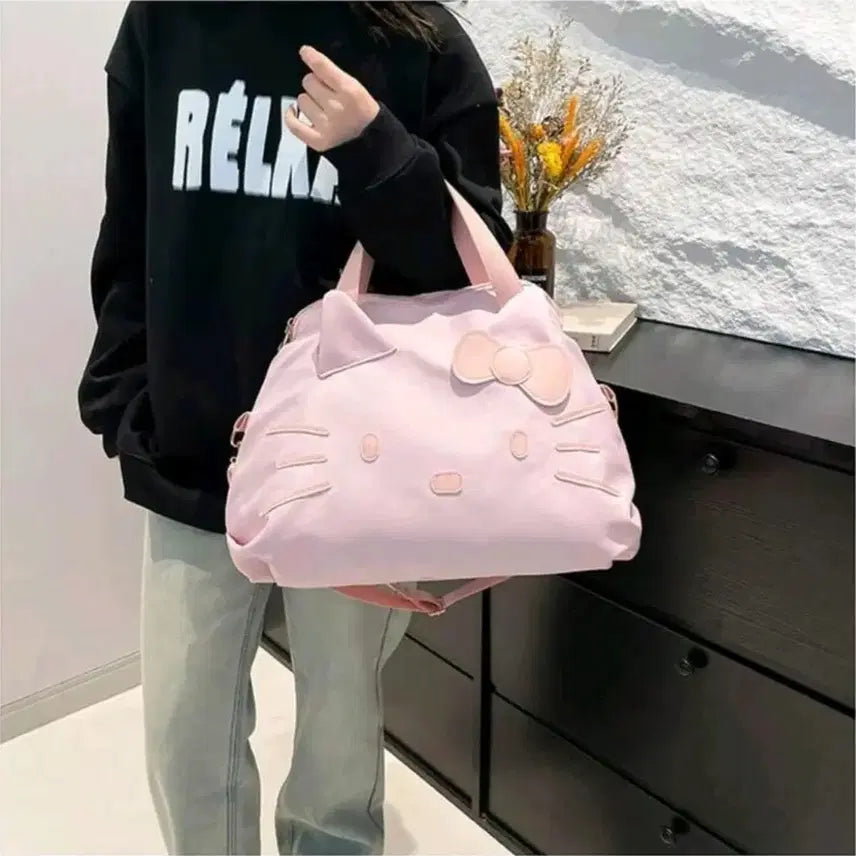 [BUNJANG] Hello Kitty Pink Tote Bag / Shoulder Bag / 헬로키티 핑크색 토트백 겸 숄더백