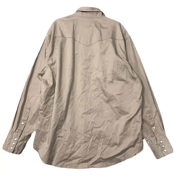 [BUNJANG] Wrangler Vintage Beige Western Shirt L / 랭글러 빈티지 베이지 웨스턴 셔츠 L