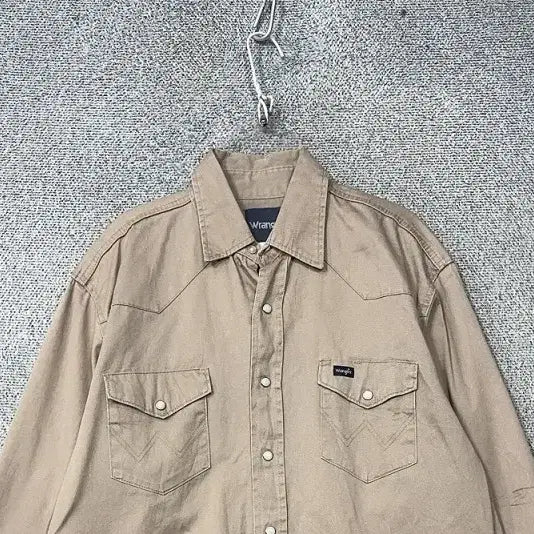 [BUNJANG] Wrangler Vintage Beige Western Shirt L / 랭글러 빈티지 베이지 웨스턴 셔츠 L