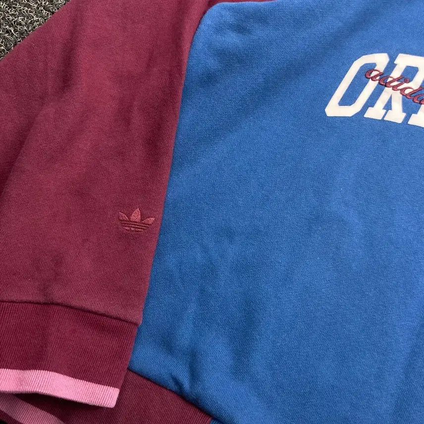 [BUNJANG] Adidas Old School Color Block Sweatshirt / 아디다스 올드스쿨 배색 맨투맨