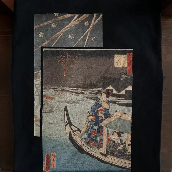 [BUNJANG] Edo City 1864 Ukiyo-e Graphic T-Shirt XL / edo city 1864 반팔 티셔츠