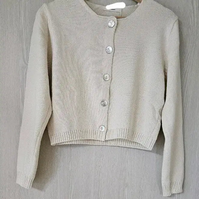 [BUNJANG] Cropped Cotton Knit Cardigan / 크롭 면니트가디건