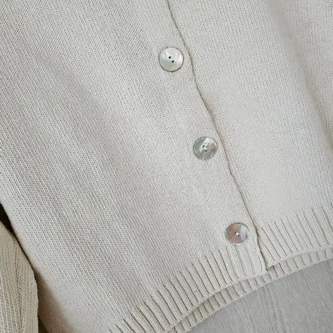 [BUNJANG] Cropped Cotton Knit Cardigan / 크롭 면니트가디건