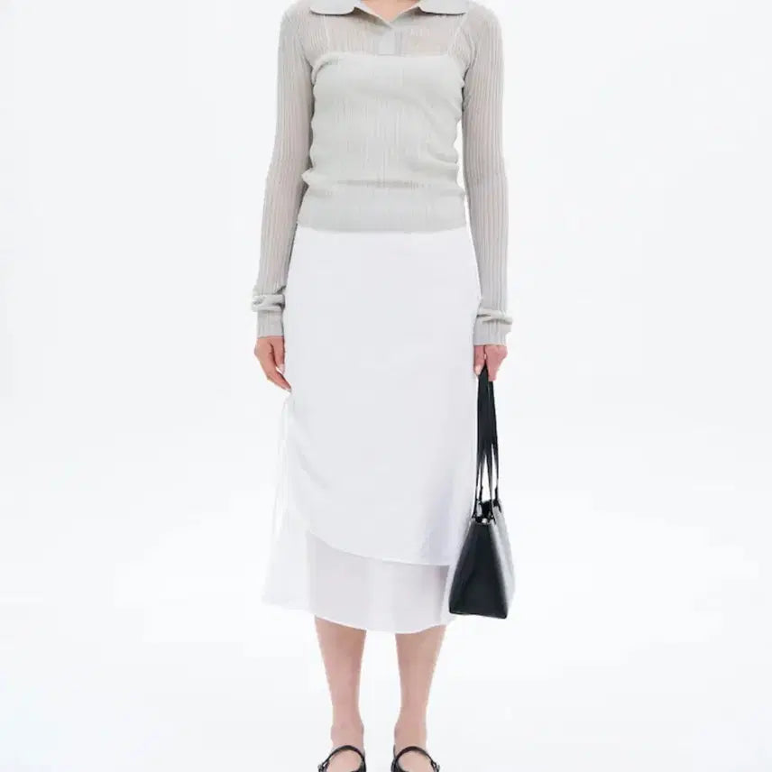 [BUNJANG] 8SECONDS Shirring Long Wrap Skirt - Size M / 에잇세컨즈 셔링 롱 랩 스커트 M