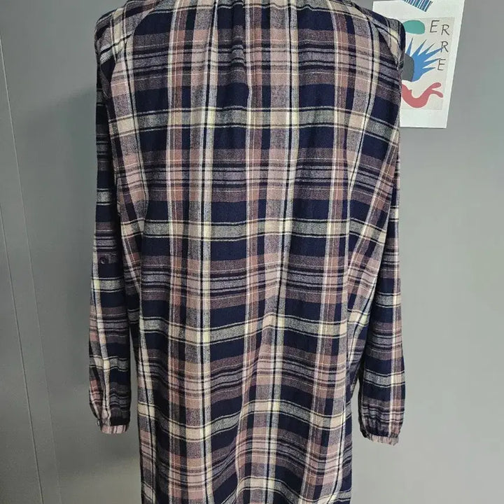 [BUNJANG] Checkered Long Shirt Dress / 체크 롱 셔츠 원피스 남방