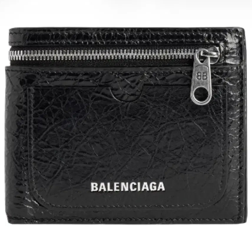 [BUNJANG] Balenciaga Super-Vegi Square Folded Wallet Black / 발렌시아가 수퍼비지 스퀘어 폴디드 지갑 블랙