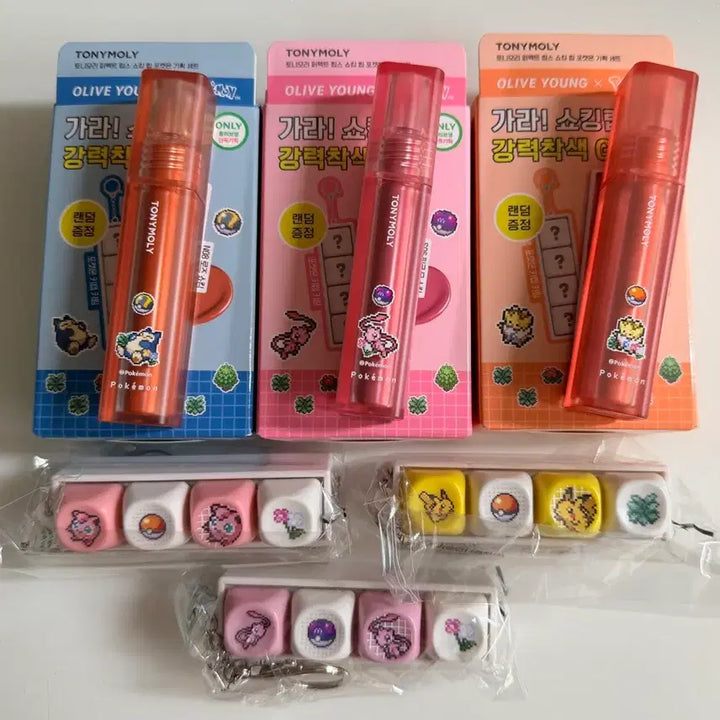 [BUNJANG] Tony Moly Pokemon Limited Edition Keycap &amp; Tint Set / [새상품] 올리브영 토니모리 포켓몬 키캡 3종 일괄 (틴트 포함)