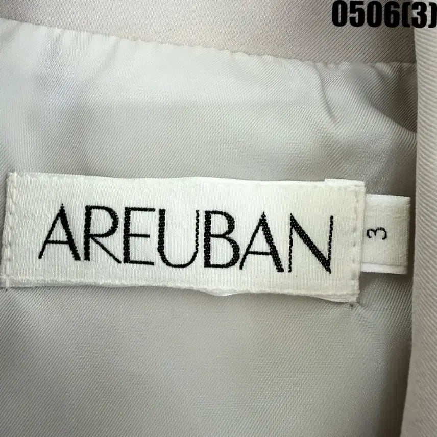[BUNJANG] AREUBAN Mock Neck Short Leather Jacket Beige / AREUBAN 모크넥 숏 레더 자켓 베이지 0506(3)