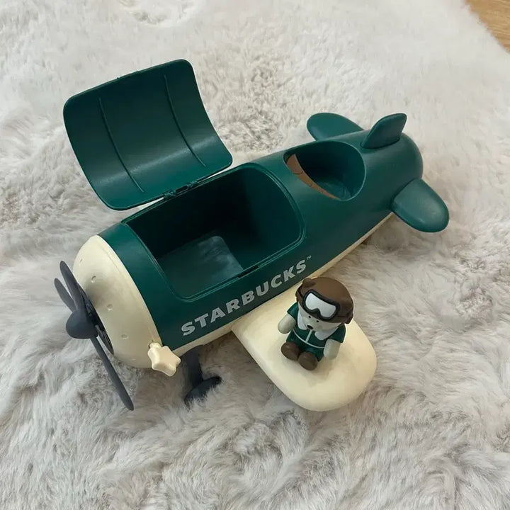 [BUNJANG] Starbucks Bearista Airplane Figure / 스타벅스 베어리스타 비행기 피규어