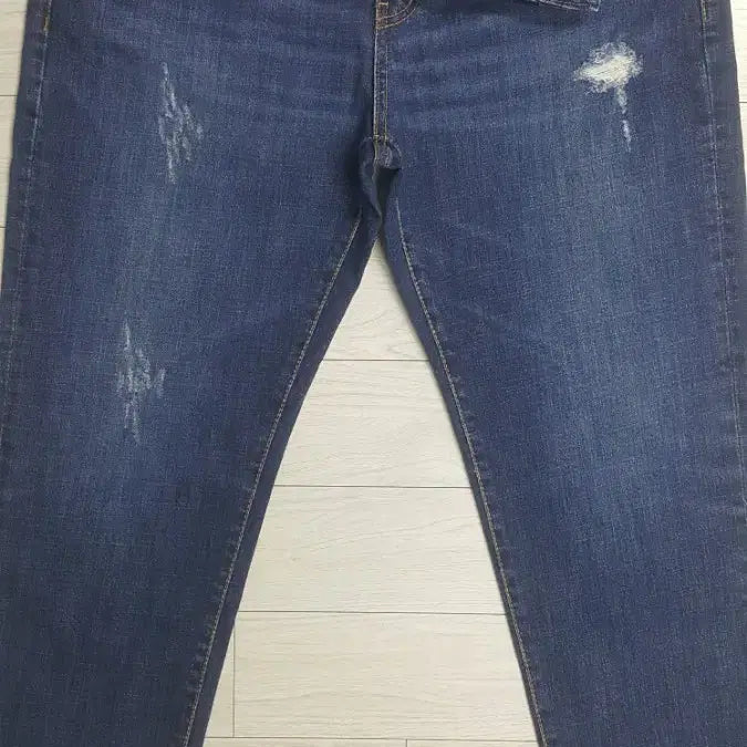 [BUNJANG] The Cross Damage Washing Denim Jeans Size 34" XL / 더크로스진(사방스판) 데미지 워싱대님 34인치(No.237)거의새바지!