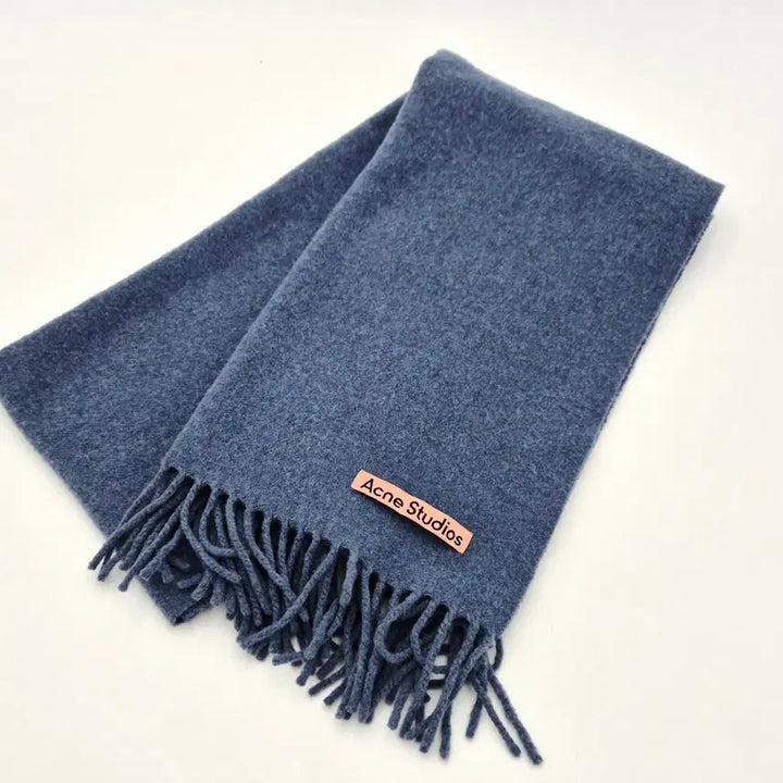 [BUNJANG] Acne Studios Blue Wool Fringe Scarf / [중고명품셀렉트]아크네스튜디오 블루 울 프린지 머플러