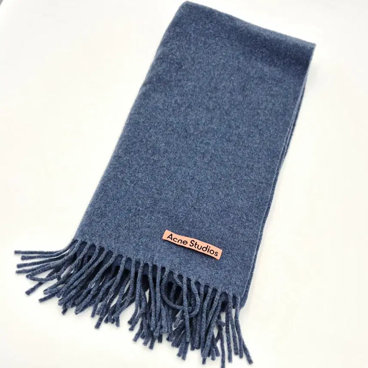 [BUNJANG] Acne Studios Blue Wool Fringe Scarf / [중고명품셀렉트]아크네스튜디오 블루 울 프린지 머플러