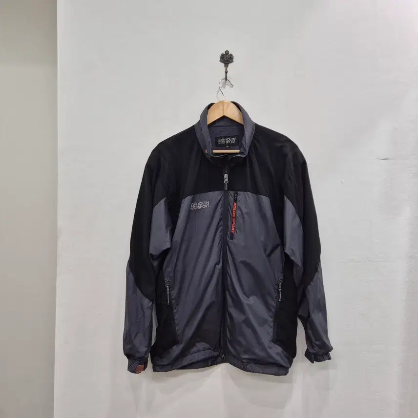 [BUNJANG] Kolon Sport Windbreaker Black/Gray / 코오롱스포츠 바람막이 블랙/그레이